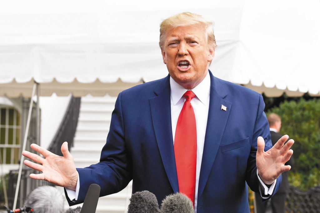 图为美国总统川普。 （美联社）