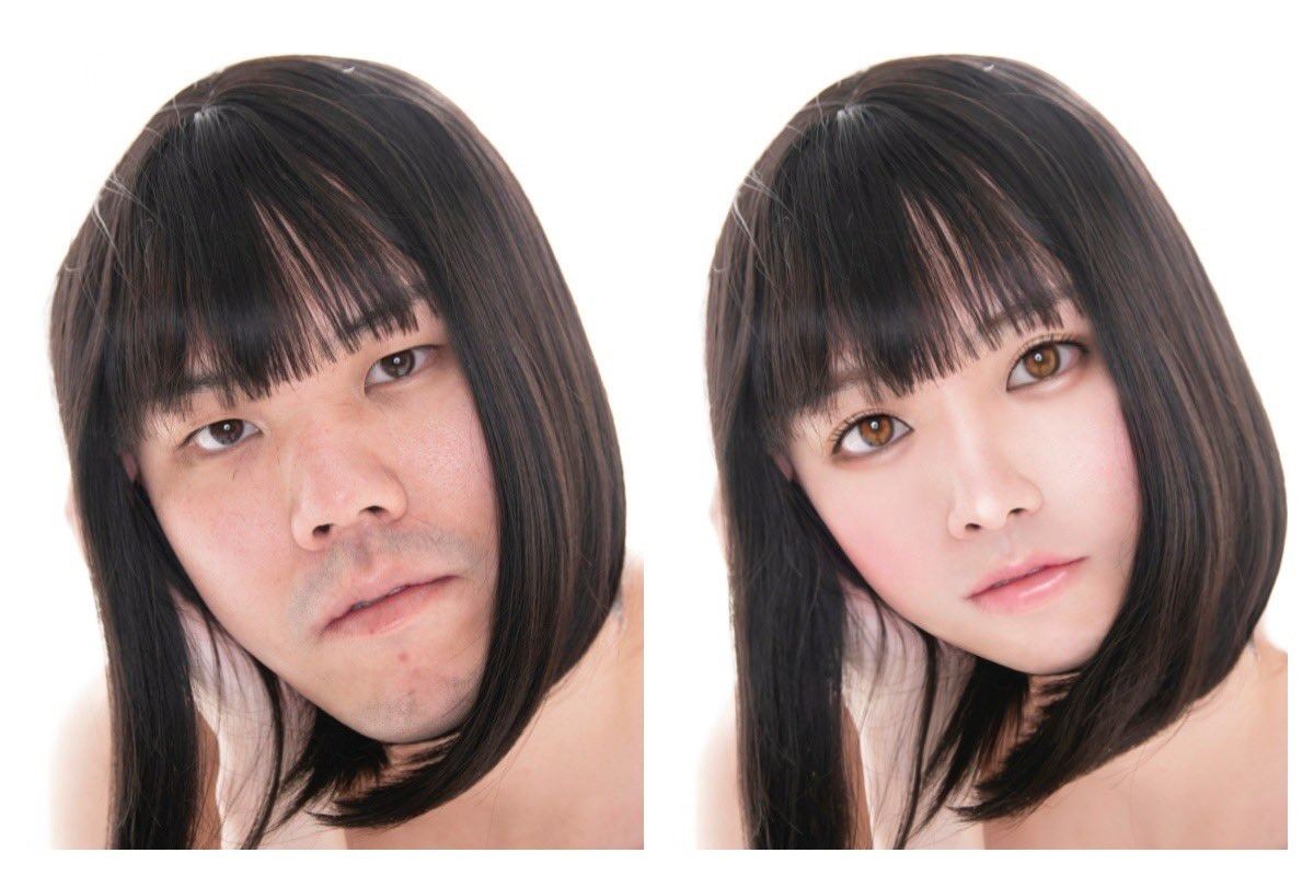 近日日本有位YouTuber自称为Photoshop职人,并将自己P成桥本环奈,相似程度高到吓怕一票网友